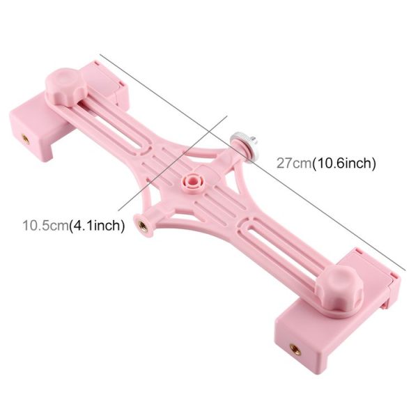 PULUZ Live Broadcast Dual Phone Brackets Horizontal Holder for iPhone, Galaxy, Huawei, Xiaomi, Sony and Other Smart Phones (Pink) - Image 2