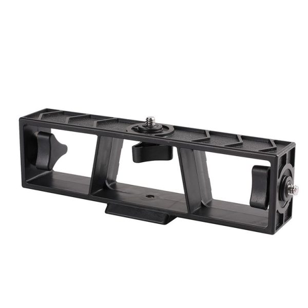PULUZ Live Broadcast Multi-camera Stand Clip Bracket Holder with 3 x 1 / 4 inch Threads Screw (Black) - Image 2