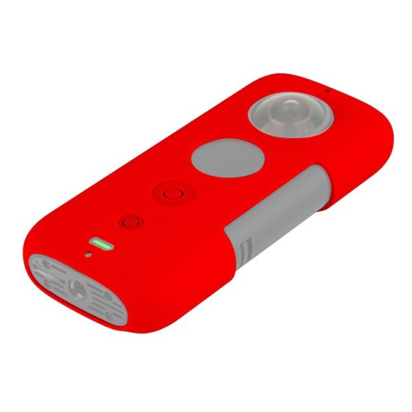 PULUZ Silicone Protective Case with Lens Cover for Insta360 ONE X (Red) - Image 4