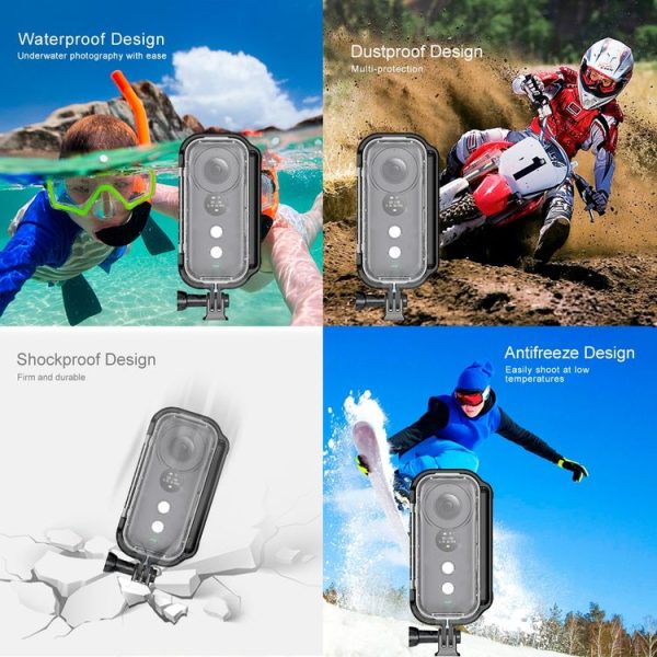 PULUZ 30m Underwater Waterproof Housing Protective Case for Insta360 ONE X, with Buckle Basic Mount & Screw - Image 6