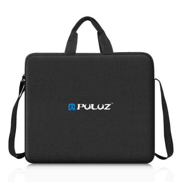 PULUZ 14 inch Ring LED Lights Portable Zipper Storage Bag Shoulder Handbags, Size: 43cm x 38cm x 3cm (Black) - Image 2