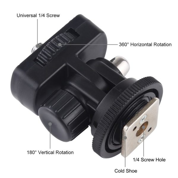 PULUZ 1 / 4 inch Screw Thread Cold Shoe Tripod Mount Adapter - Image 4