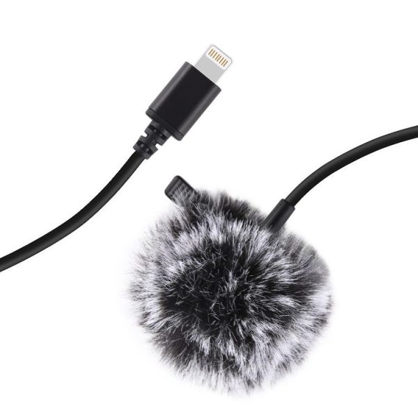 PULUZ 1.5m 8 Pin Jack Lavalier Wired Condenser Recording Microphone - Image 2