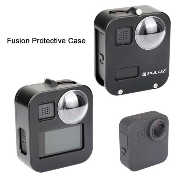 PULUZ Housing Shell CNC Aluminum Alloy Protective Cage for GoPro Max (Black) - Image 3