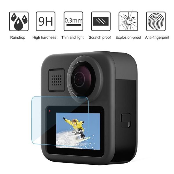 2 PCS PULUZ for GoPro Max LCD Display Screen Protector 9H 2.5D Tempered Glass Film - Image 2