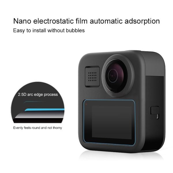 2 PCS PULUZ for GoPro Max LCD Display Screen Protector 9H 2.5D Tempered Glass Film - Image 3