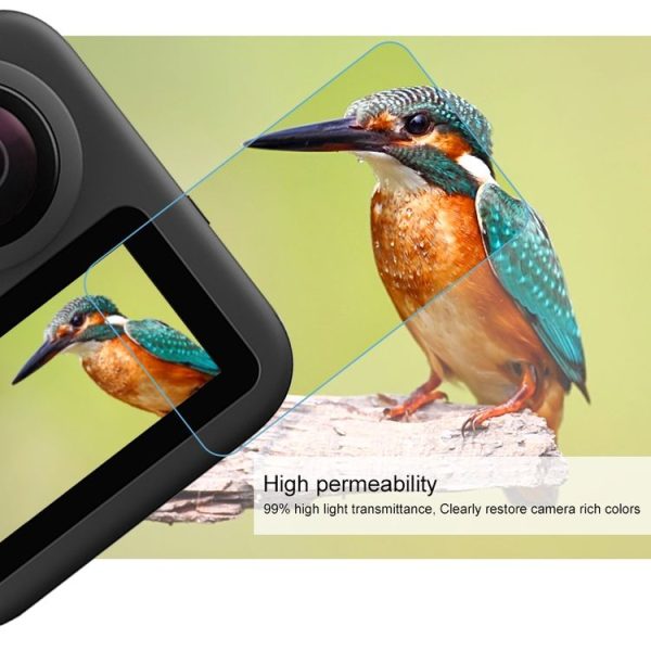 2 PCS PULUZ for GoPro Max LCD Display Screen Protector 9H 2.5D Tempered Glass Film - Image 5
