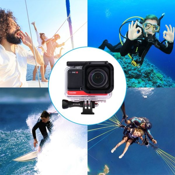 PULUZ 60m Underwater Depth Diving Case Waterproof Camera Housing for Insta360 ONE R 1.0 inch Edition (Transparent) - Image 7