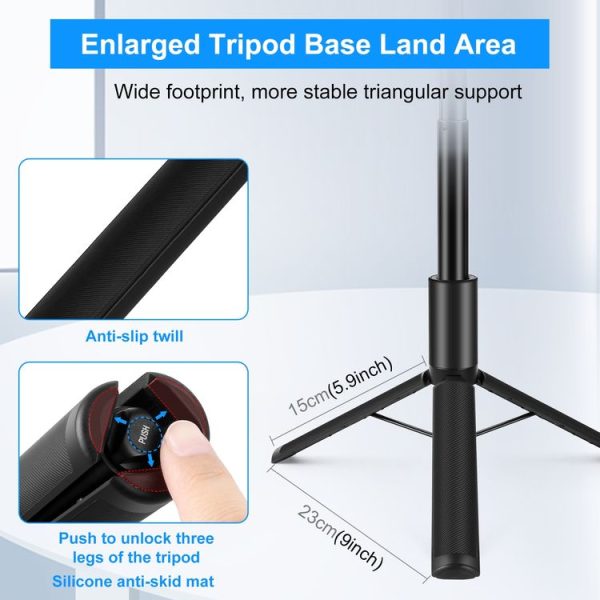 PULUZ 1.22m Retractable Invisible Selfie Stick with Tripod For Insta360 X4 / X3 (Black) - Image 4
