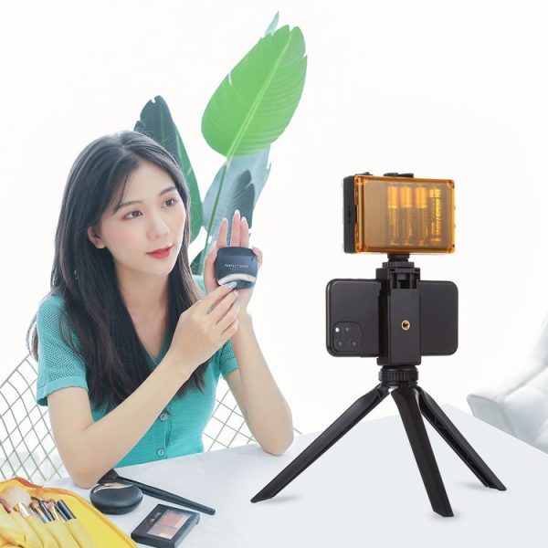 PULUZ Pocket Mini Plastic Tripod Mount with Phone Clamp for Smartphones (Black) - Image 6