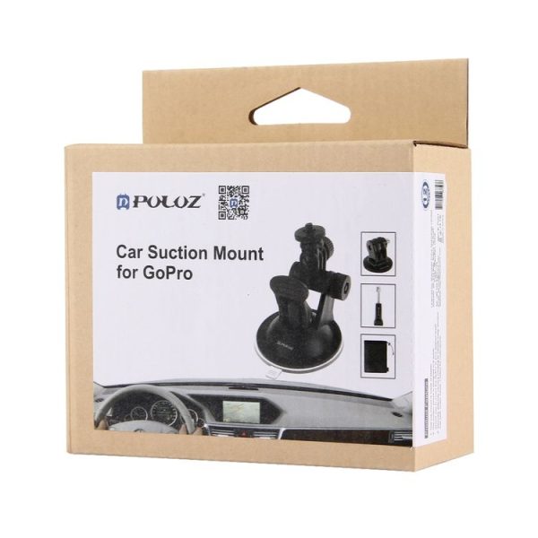 PULUZ Car Suction Cup Mount with Screw & Tripod Mount Adapter & Storage Bag for GoPro, Insta360, DJI and Other Action Cameras - Image 7