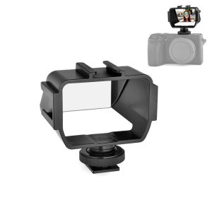 PULUZ Camera Vlog Selfie Flip Screen with Cold Shoe Mount Adapter for Mirrorless Camera (Black)