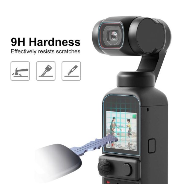 PULUZ 9H 2.5D HD Tempered Glass Lens Protector + Screen Film for DJI OSMO Pocket 2 - Image 4
