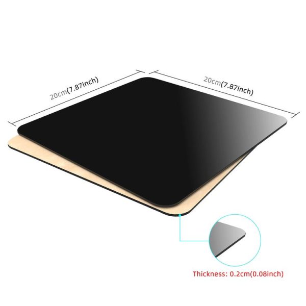 PULUZ 20cm Photography Acrylic Reflective Display Table Background Board (Black) - Image 2