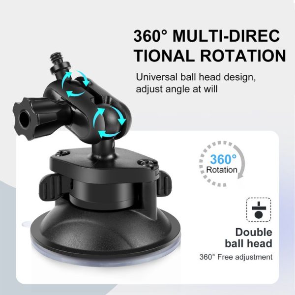 PULUZ 1 / 4 inch Magic Arm Suction Cup Mount (Black) - Image 4