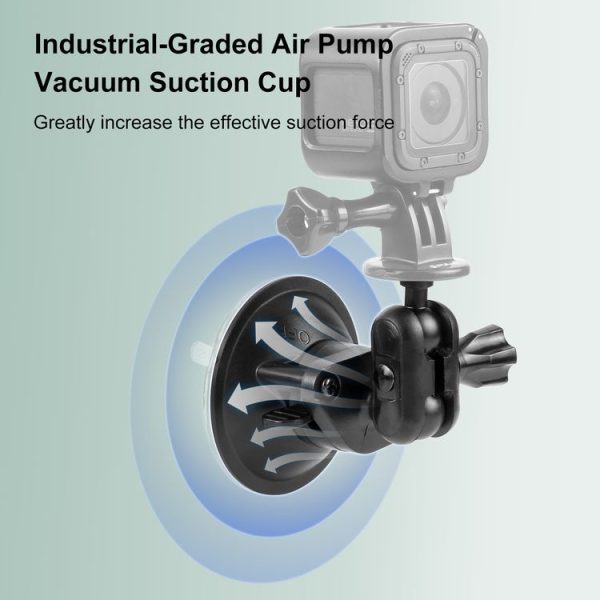 PULUZ 1 / 4 inch Magic Arm Suction Cup Mount (Black) - Image 5