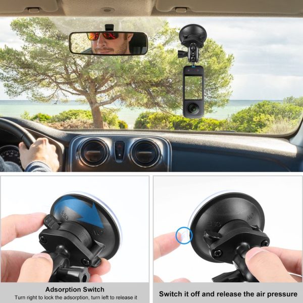 PULUZ 1 / 4 inch Magic Arm Suction Cup Mount (Black) - Image 6