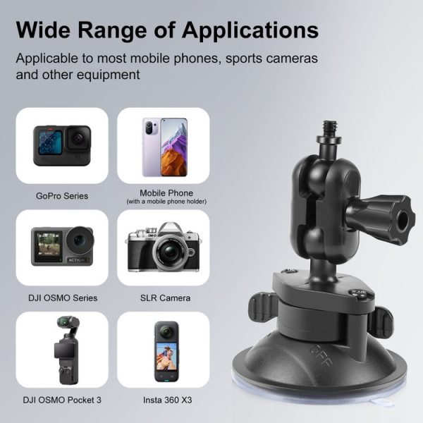 PULUZ 1 / 4 inch Magic Arm Suction Cup Mount (Black) - Image 7
