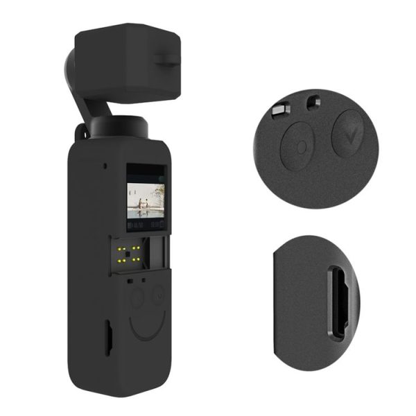 PULUZ 2 in 1 Silicone Cover Case Set for DJI OSMO Pocket 2 (Black) - Image 4