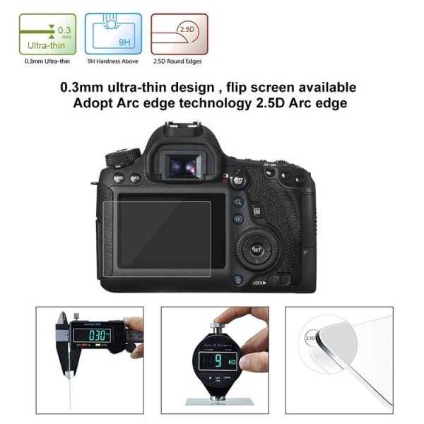 PULUZ 2.5D 9H Tempered Glass Film for Canon 6D, Compatible with Sony HX50 / HX60, Olympus TG3 / TG4 / TG5, Nikon AW1 - Image 6