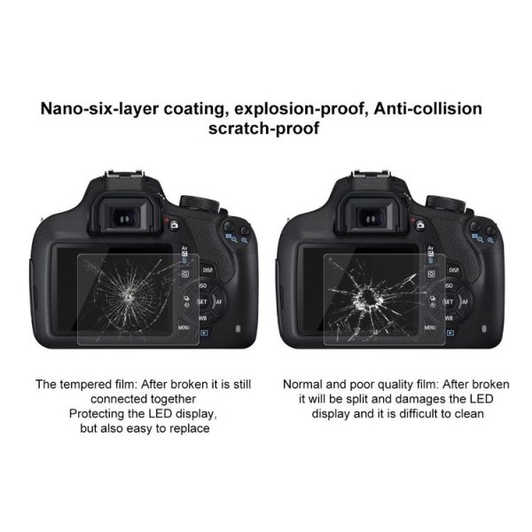 PULUZ 2.5D 9H Tempered Glass Film for Canon 1200D (KISS X70), Compatible with Canon 1100D / 1300D (KISS X80) / 1500D (KISS X90) - Image 7