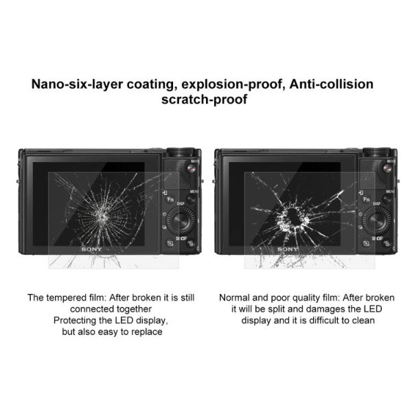 PULUZ 2.5D 9H Tempered Glass Film for Sony RX100, Compatible with Sony A9 / A7C / A7M2 / A7M2 / A7SM2 / A7III / A77 / RX1 / RX1R / RX10 / RX100 / II / III / IV / V / IV / RX10IV / III / II / RX100M4 / RX100M5 / A99 / HX400 / HX300 / HX350 - Image 7