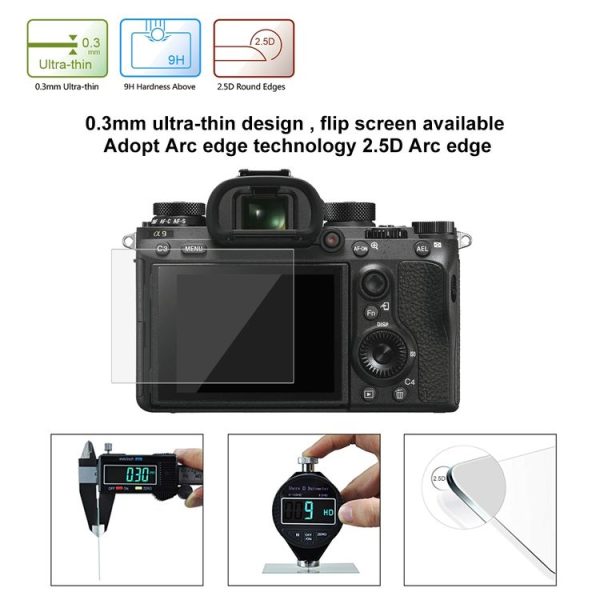 PULUZ 2.5D 9H Tempered Glass Film for Sony ILCE-9 (A9), Compatible with Sony RX100 / II / III / IV / V / IV / A99 / HX400 / H300 / A99II / A7RIII / A7RII / A77II / RX10II / WX500 / HX90V, Samsung WB1100 / EX2F, Olympian VH-410 - Image 6