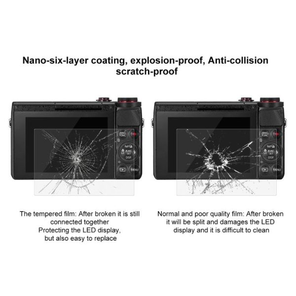 PULUZ 2.5D 9H Tempered Glass Film for Canon G7X, Compatible with Canon G3X / G9X / G5X / G7XII / G9XII / G1X Mark III / M6 / M100 / M50 / EOS RP / M6 Mark II - Image 7