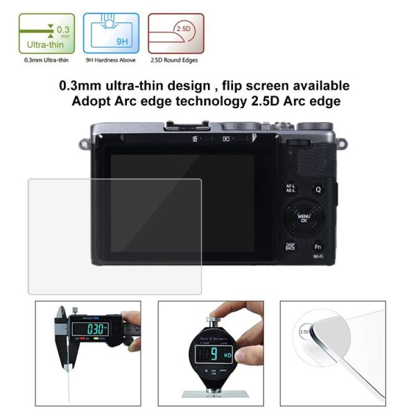 PULUZ 2.5D 9H Tempered Glass Film for Fujifilm X-70, Compatible with Fujifilm X-70, Leica M10 - Image 6