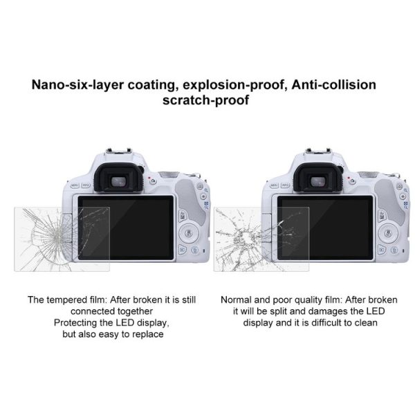 PULUZ 2.5D 9H Tempered Glass Film for Canon EOS 200D, Compatible with Canon KISS X9 / EOS Rebel SL2 - Image 7