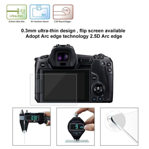 PULUZ 2.5D 9H Tempered Glass Film for Canon EOS R - Image 6