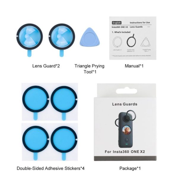 PULUZ Lens Guard PC Protective Cover for Insta360 One X2 (Black) - Image 6
