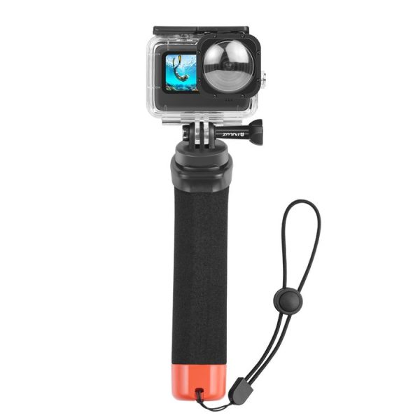 PULUZ Floating Foam Hand Grip Buoyancy Rods with Strap & Quick-release Base for GoPro, Insta360, DJI and Other Action Cameras (Orange) - Image 5