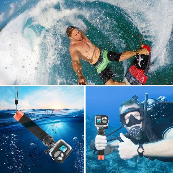 PULUZ Floating Foam Hand Grip Buoyancy Rods with Strap & Quick-release Base for GoPro, Insta360, DJI and Other Action Cameras (Orange) - Image 7