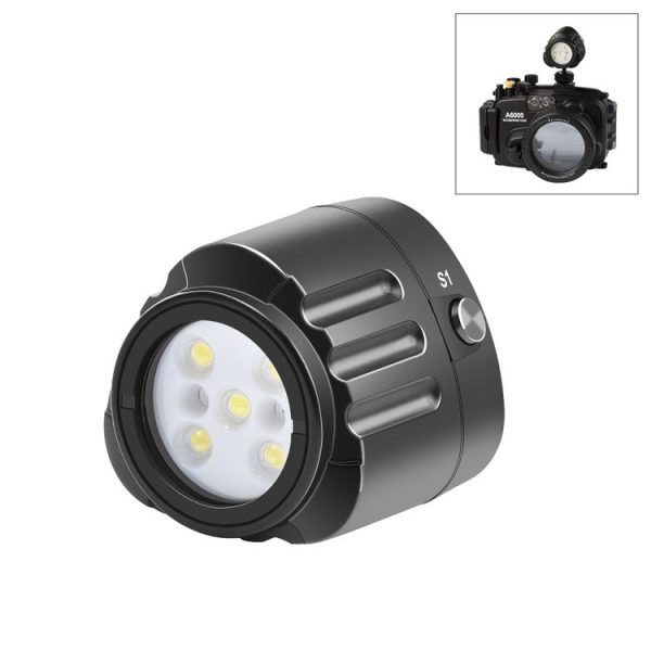 PULUZ 40m Underwater LED Photography Fill Light 1000LM 3.7V / 1100mAh Diving Light for GoPro, Insta360, DJI and Other Action Cameras (Black)