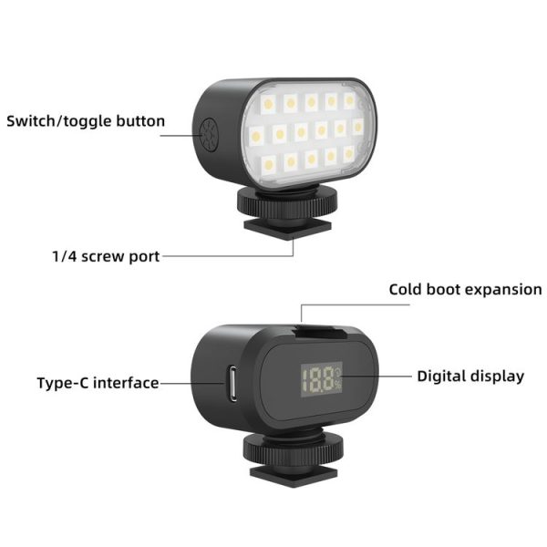 PULUZ Live Broadcast Video RGB LED Light Photography Beauty Selfie Fill Light (Black) - Image 3
