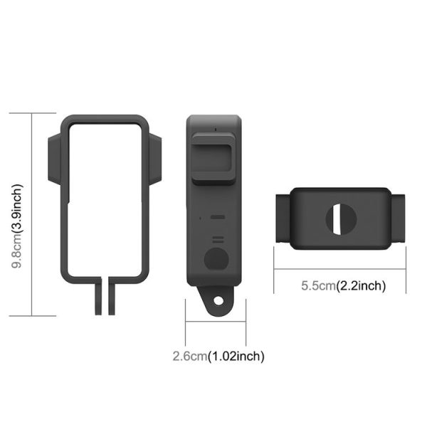 PULUZ ABS Protective Frame Cage with Dual Cold Shoes for DJI Action 2 (Black) - Image 3