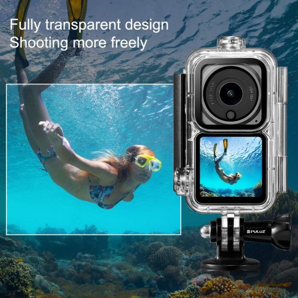 PULUZ 60m Waterproof Housing Diving Case for DJI Action 2 Camera Unit / Action 2 Power Combo / Action 2 Dual-Screen Combo (Transparent) - Image 5