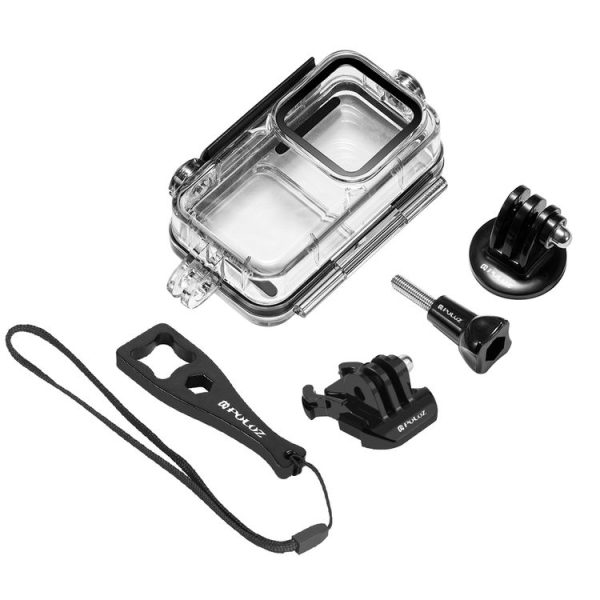 PULUZ 60m Waterproof Housing Diving Case for DJI Action 2 Camera Unit / Action 2 Power Combo / Action 2 Dual-Screen Combo (Transparent) - Image 8
