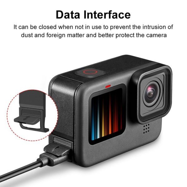 PULUZ Metal Dustproof Side Interface Cover for GoPro HERO10 Black / HERO9 Black (Black) - Image 4