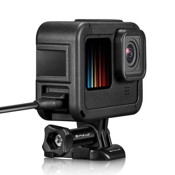 PULUZ Chargeable PA Frame Mount Cage with Cold Shoe Base Slot for GoPro HERO13 Black / 12 Black / 11 Black / 11 Black Mini / 10 Black / 9 BlackBlack) - Image 5