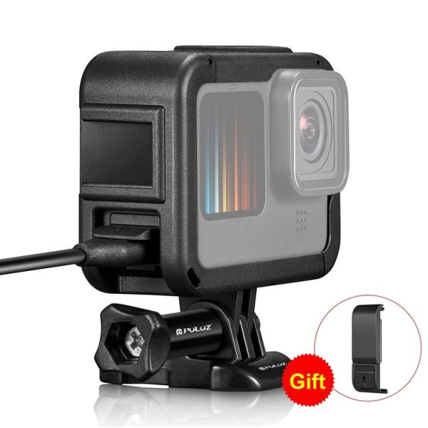 PULUZ Frame Expansion PA Cage with Side Interface Cover for GoPro HERO13 Black / 12 Black / 11 Black / 10 Black / 9 Black (Black)