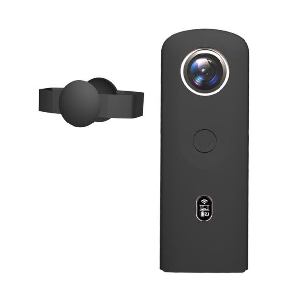 PULUZ Silicone Protective Case with Lens Cover for Ricoh Theta SC2 360 Panoramic Camera (Black)