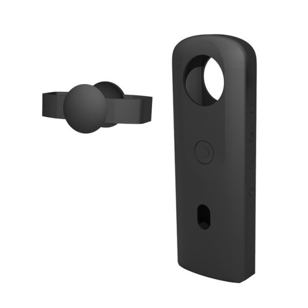 PULUZ Silicone Protective Case with Lens Cover for Ricoh Theta SC2 360 Panoramic Camera (Black) - Image 2