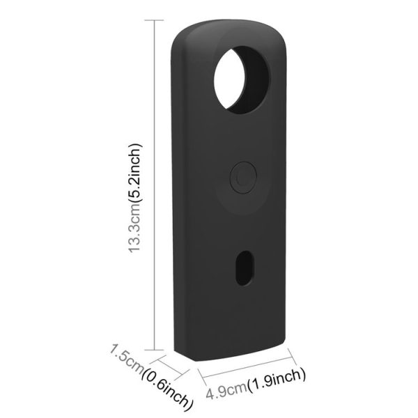 PULUZ Silicone Protective Case with Lens Cover for Ricoh Theta SC2 360 Panoramic Camera (Black) - Image 3