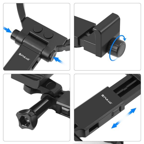 PULUZ Lazy Adjustable Neck Bracket for GoPro Action Camera Smartphones (Black) - Image 4