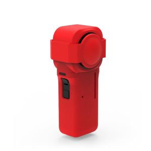PULUZ Silicone Protective Case with Lens Cover for Insta360 One RS 1-Inch 360 Edition (Red)
