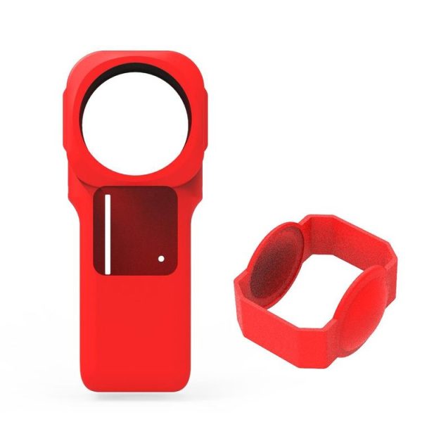PULUZ Silicone Protective Case with Lens Cover for Insta360 One RS 1-Inch 360 Edition (Red) - Image 2
