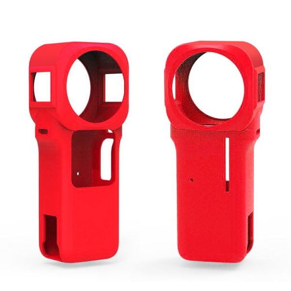 PULUZ Silicone Protective Case with Lens Cover for Insta360 One RS 1-Inch 360 Edition (Red) - Image 3