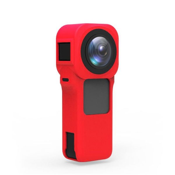 PULUZ Silicone Protective Case with Lens Cover for Insta360 One RS 1-Inch 360 Edition (Red) - Image 4